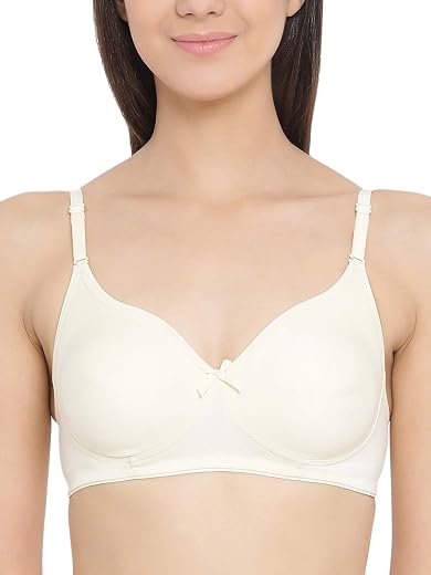 Clovia Women's Cotton Solid Non-Padded Full Cup Wire Free T-Shirt Bra