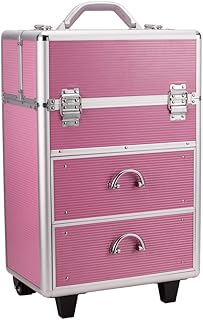 Estuche de tren de maquillaje de 4 niveles co...
