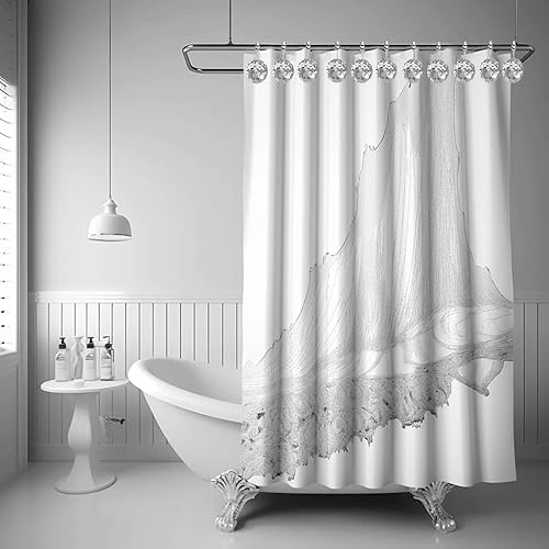 Miniatura 5 de Ganchos de cortina de ducha con diamantes de cristal para baño, paquete de 12, ganchos de acero inoxidable plateados a prueba de óxido, colgador de