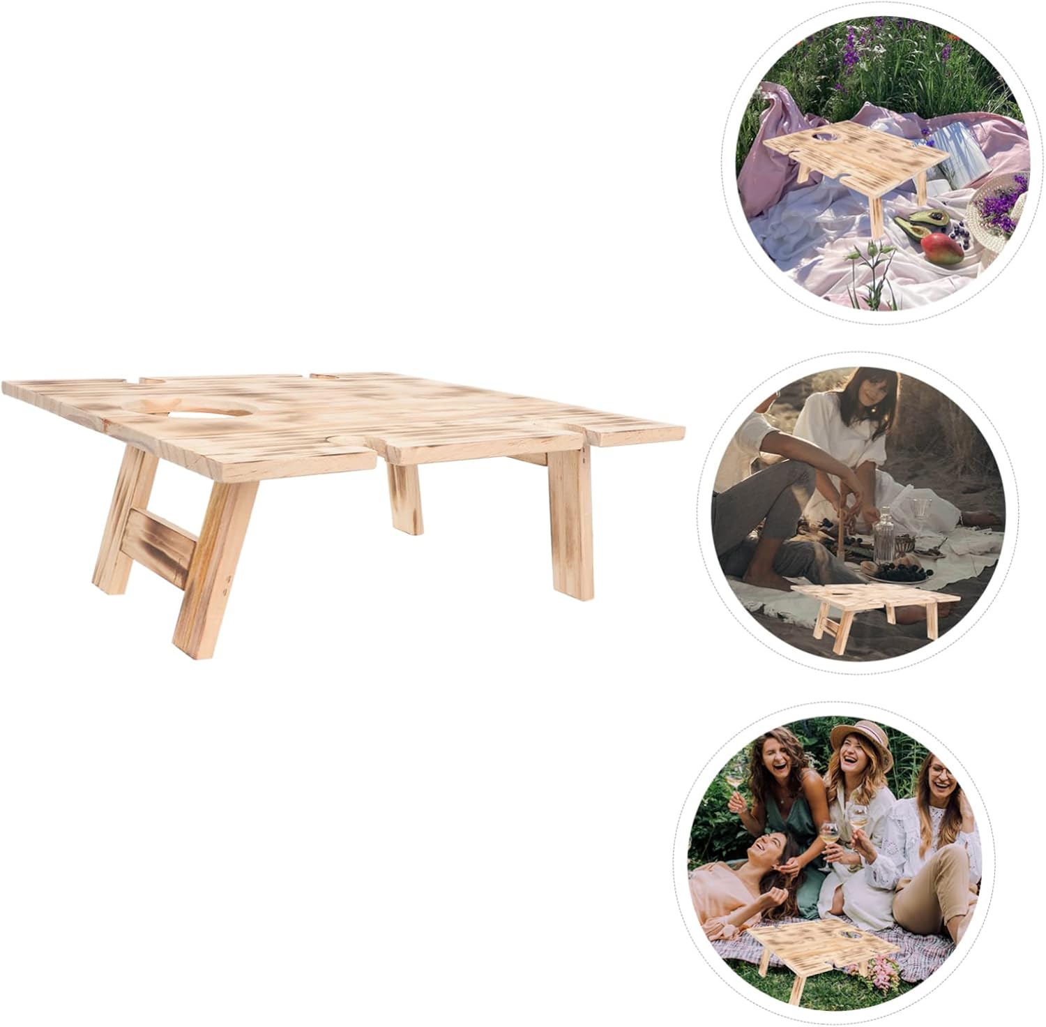 Outdoor Folding Picnic Table Portable Camp Desk for Picnics Camping Beach Parties High-Strength Design Easy to Carry