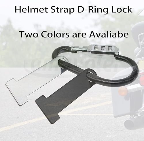 Miniatura 5 de Correa para casco de motocicleta, bloqueo de anillo en D, soporte universal de bloqueo para casco de motocicleta (2 unidades)