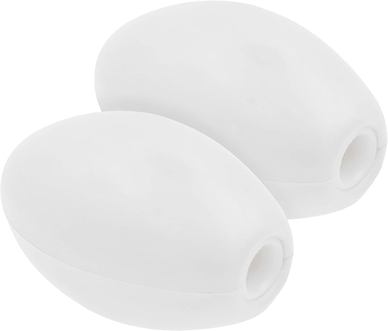 Flotadores de pesca en aguas profundas JEZERO: ideales para marcadores de senderos, flotadores de muelle, boyas de natación, kit de anclaje para kayak, boyas de pileta, pesca de cangrejos y barcos | Blanco, 6" x 3", paquete de 2