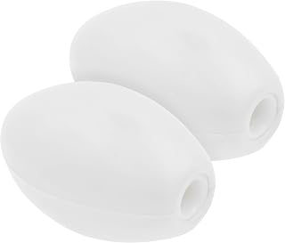 JEZERO Deep Water Fishing Floats: Great for Trail Markers, Dock Floats, Swim Buoy, Kayak Anchor Kit, Pool Buoy, Crabbing & Boats | White, 6" x 3", 2-Pack