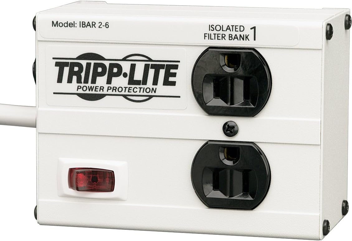 Tripp Lite Isobar Surge Protector Metal 2 Outlet 6' Cord 1410 Joules