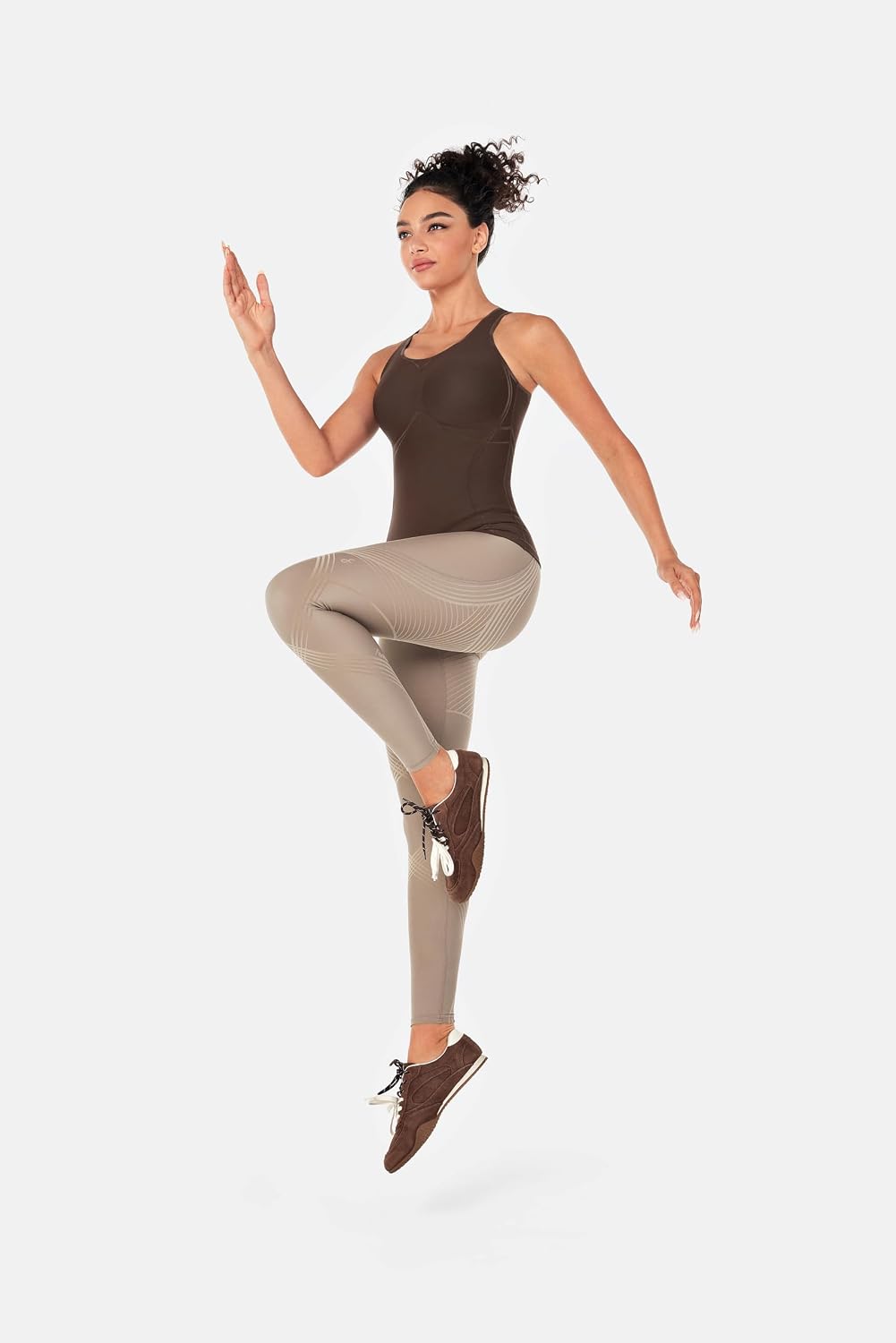 Fanka Body Sculpt Long Bra Tank Tops for Women with Light Support Removable Pads Seamless Contours