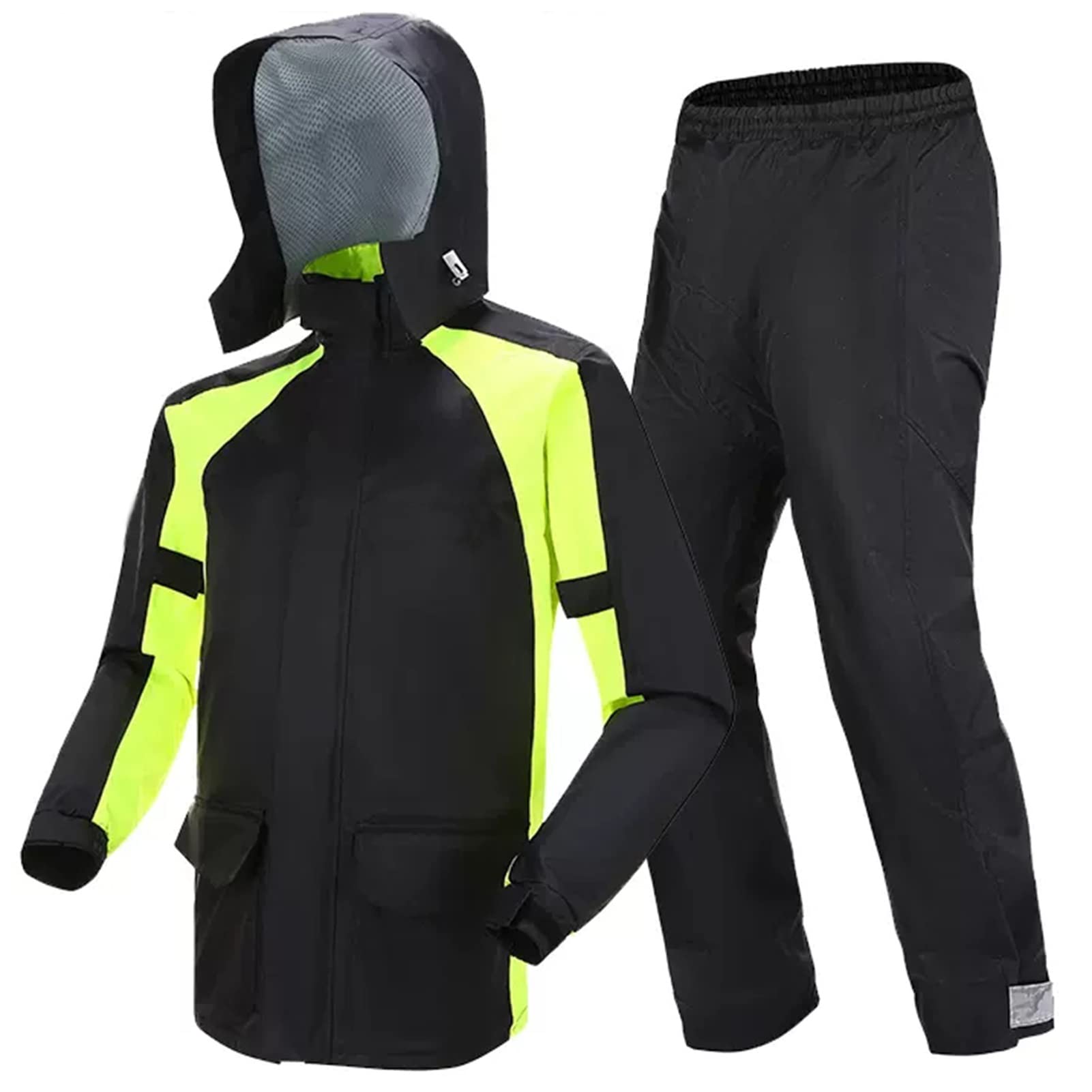 KFGISD, Heavy Duty Windproof Rainwear Mountain Cycling Rain Gear for Outdoor,Raincoats(D,XXL)
