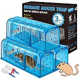 Humane Mouse Traps Indoor Outdoor, No Kill Mouse Traps, Reusable Rat Traps Catch and Release That Wo