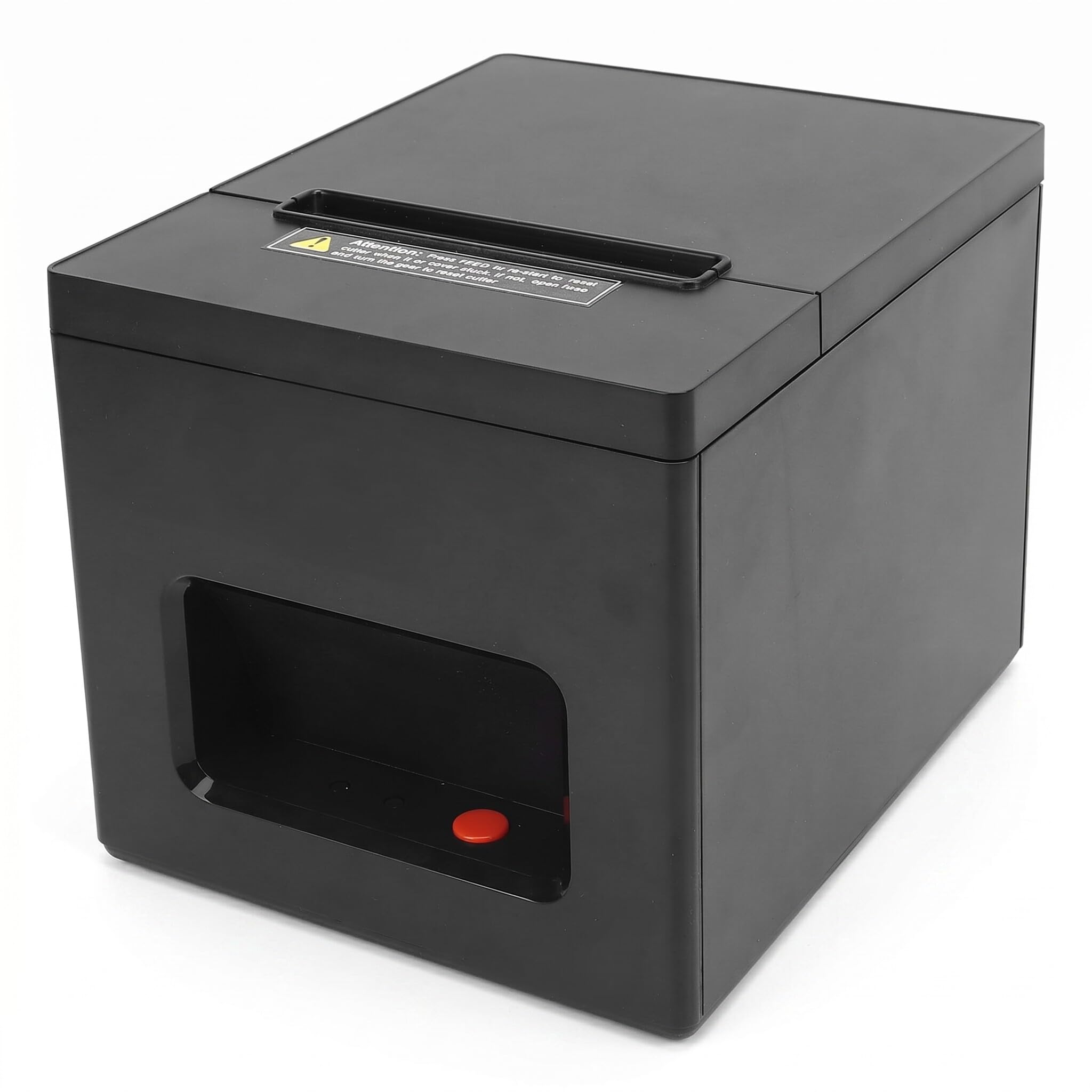 SENECESLI Drukarka Termiczna, Termiczna Drukarka pokwitowań Bluetooth 80 Mm ze Złączem Szuflady na gotówkę do Bezprzewodowego Szybkiego Drukowania Przez USB, Kompatybilna z Systemami (wtyczka UE)