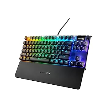 SteelSeries Apex 7 TKL Compact Mechanical Gaming Keyboard OLED Smart Display Black