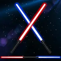 Sabres de luz para crianças, sabre duplo 2 em 1 com som (sensível ao movimento) para festa de Halloween, presentes de Natal, presente de aniversário de Natal, conjunto de sabre de luz telescópico