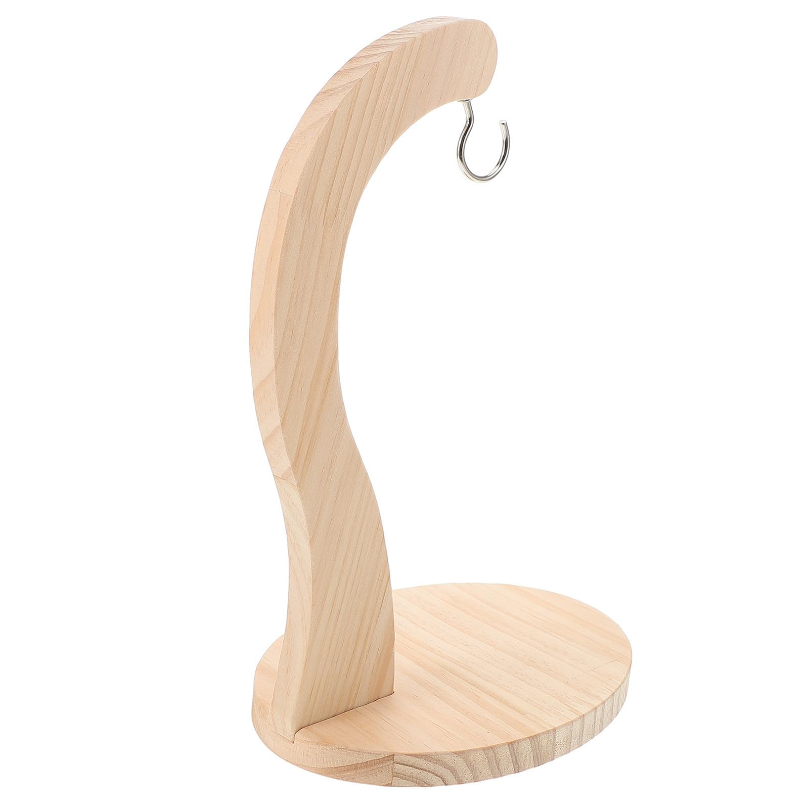 Soporte para plátanos de madera con gancho colgante y diseño rústico de alta estabilidad