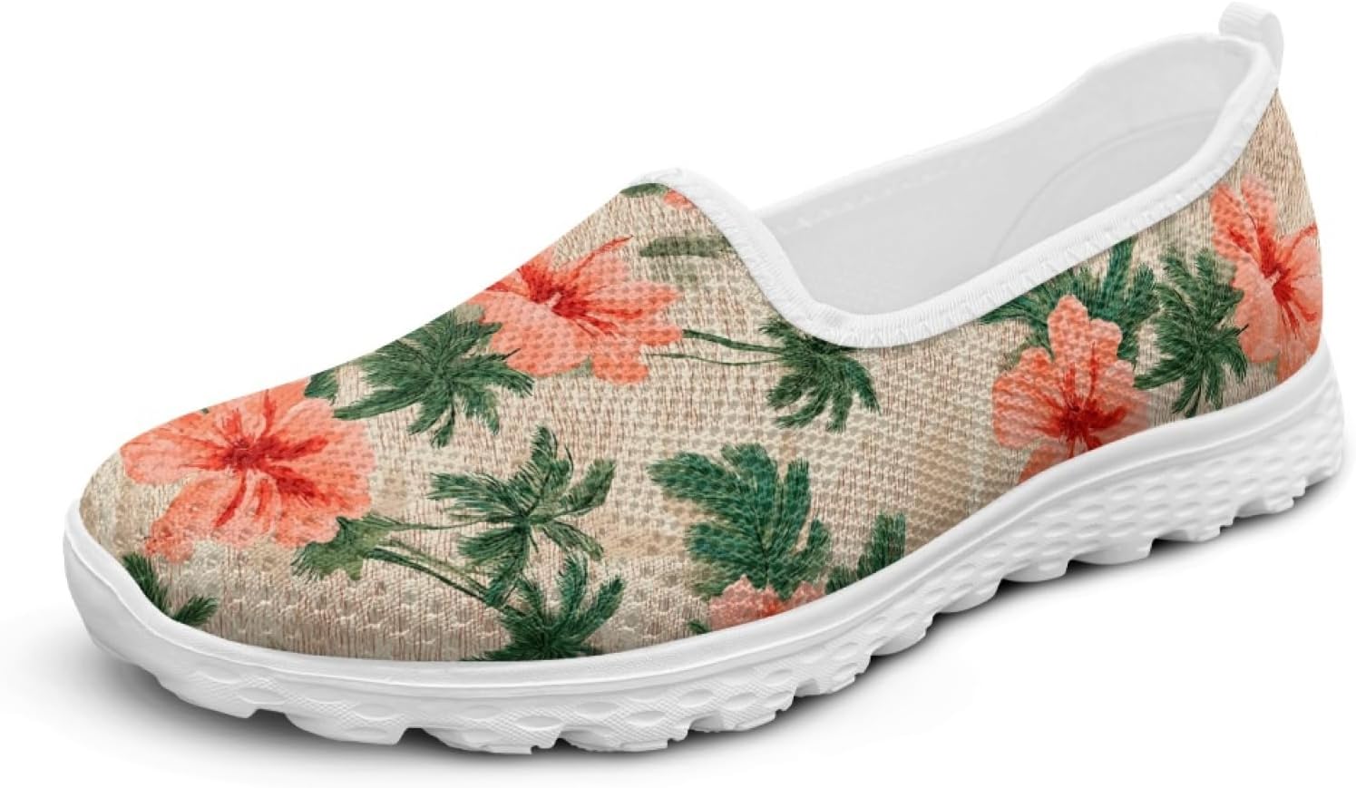Floral Lightweight Comfortable Walking Shoes Women No Laces Slip On Flat Women Summer Shoes for Work Office Casual Trendy Beach Vacation Mesh Breathable Loafer 2025 - Image 5