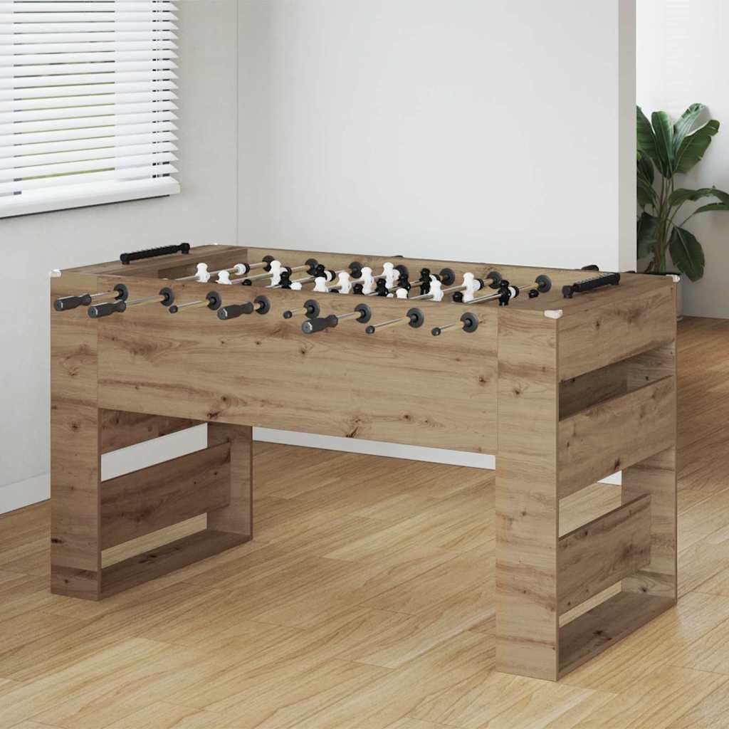 Genérico Mesa de Fútbol 2 pcs Roble Artesanal 146,5 x 74 x 85 cm,Deportes,Juegos de Interior,Futbolín,Mesas de futbolín-3378206