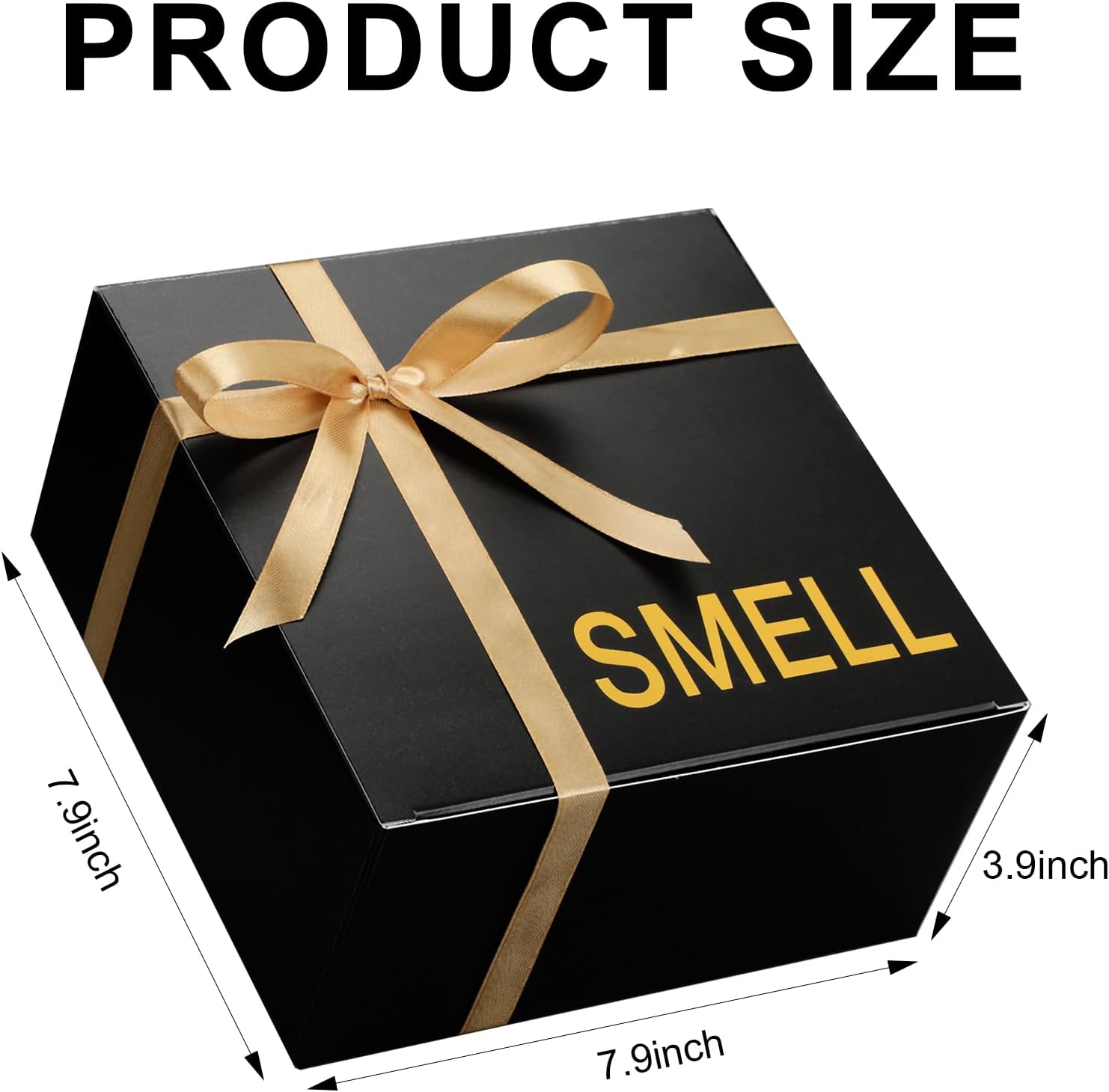 kolldenn 5 senses gift boxes for him her five senses square gift boxes with ribbon black paper box champagne color ribbon for mothers day birthday valentine's day wedding anniversary