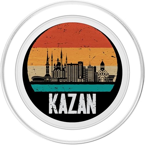 Miniatura 8 de Kazan Russia Retro Vintage Sunset Skyline Kazan PopSockets Swappable PopGrip