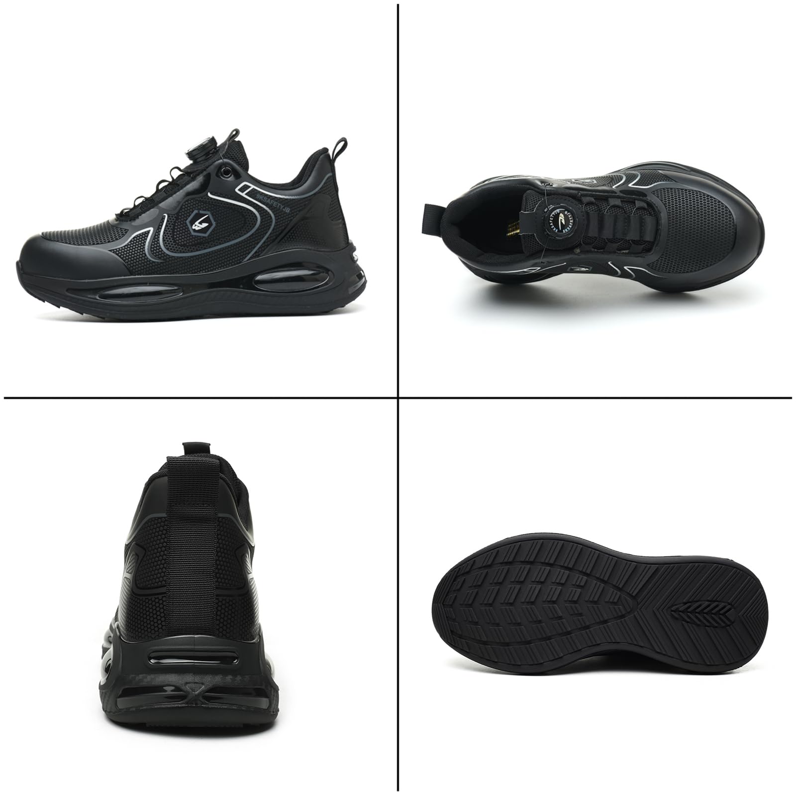 SmoothPace Scarpe Antinfortunistiche Uomo Donna Leggere Comode Traspiranti Scarpe Antinfortunistica Antiscivolo Ammortizzazione Sicurezza con Punta in Acciaio da Lavoro 37-46EU