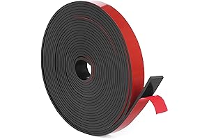 WochiTV 1/2" Wide x 1/16" Thick x 180" Long Self Stick Adhesive Neoprene Rubber Rolls