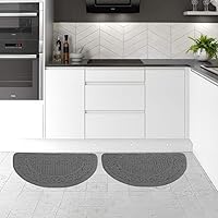 Vista 1 de VANZAVANZU Alfombras de cocina, paquete de 2 alfombras de cocina de 31"x19" pulgadas, alfombras de cocina redondas de media luna, diseñadas