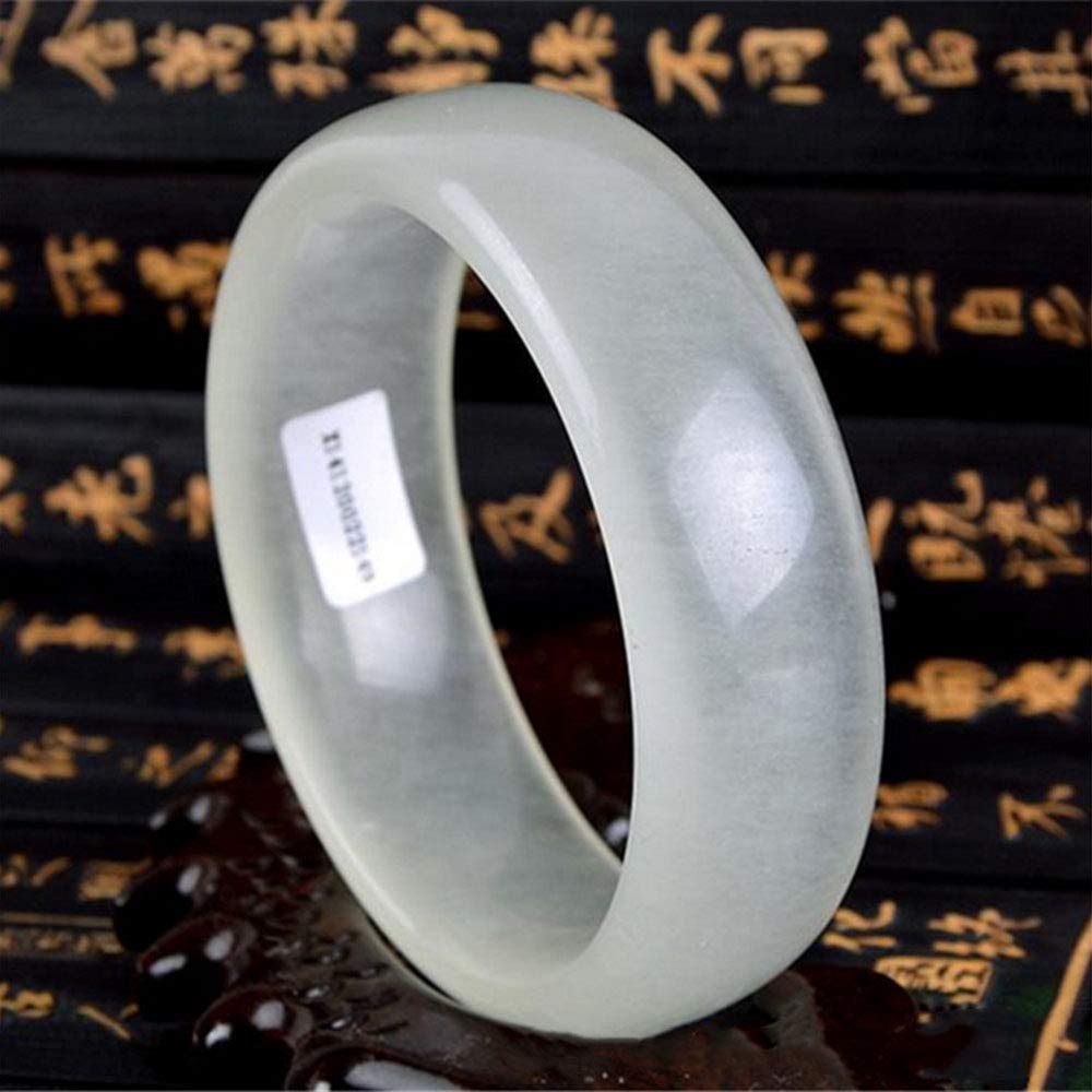 Bracciale di Giada, Braccialetto Cinese, gioielleria Giada per Donne, Bracciale Giada Giada Naturale con Scatola, 62 mm