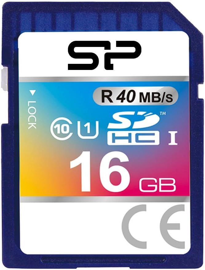 Silicone Power SDHC Card, 16GB, Class 10, SP016GBSDH010V10