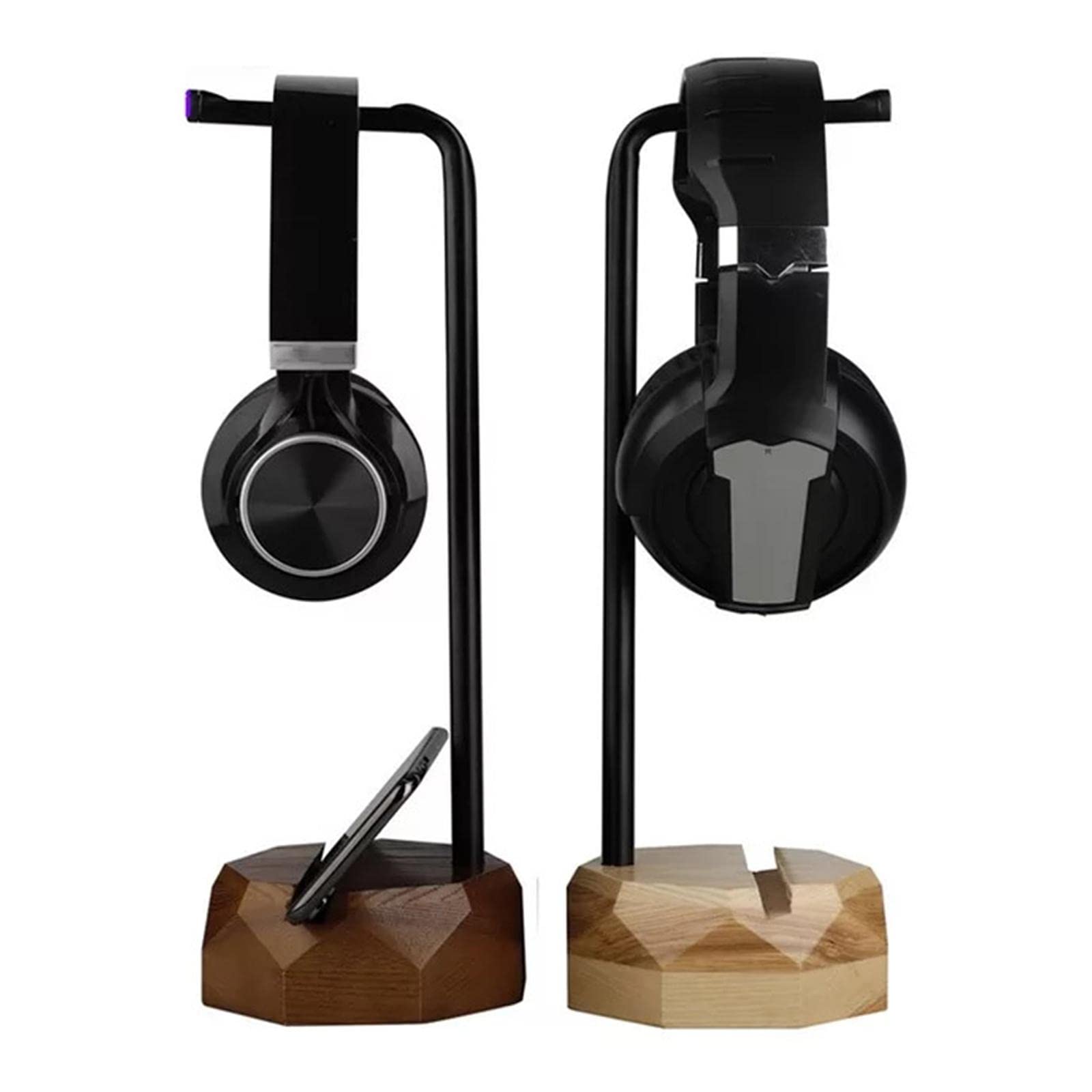 TRENDIVIBE Wooden Headphone Stand Display Hanger Minimalist Style for Gaming Headsets Dark Color-image-22