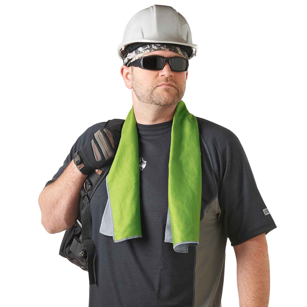 9.8 x 40.9 in. Evaporative Microfiber Cooling Towel Lime