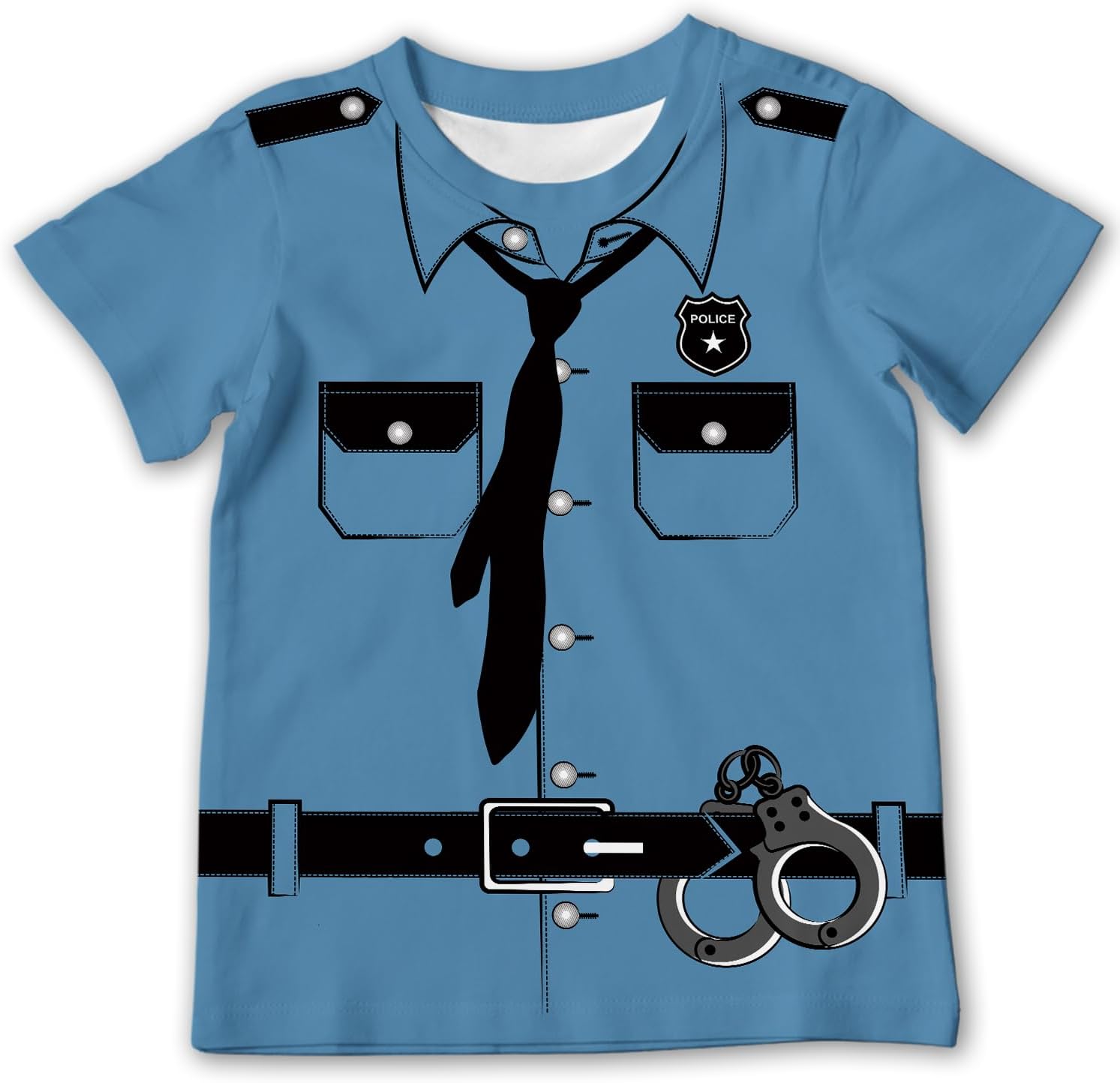 Kid Boys Novelty Print Crew Neck Short Sleeve Costume T-Shirt 6-14Y