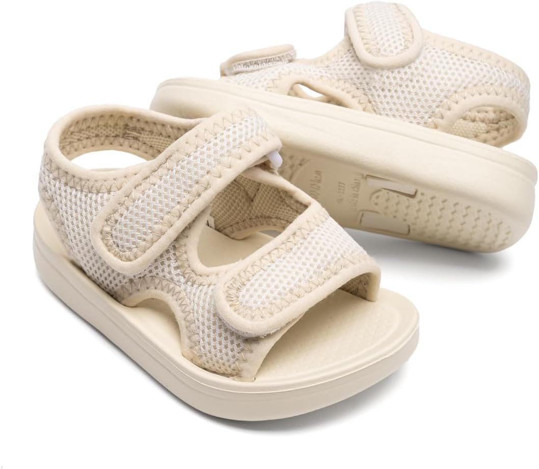 Toddler Boys Girls Summer Sandals Baby Comfort Lightweight Walking Shoes Open Toe Adjustable Outdoor Beach Sandals for Kids