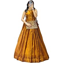 indian Style lehenga choli for women flared party night with stitched blouseGRTN8129