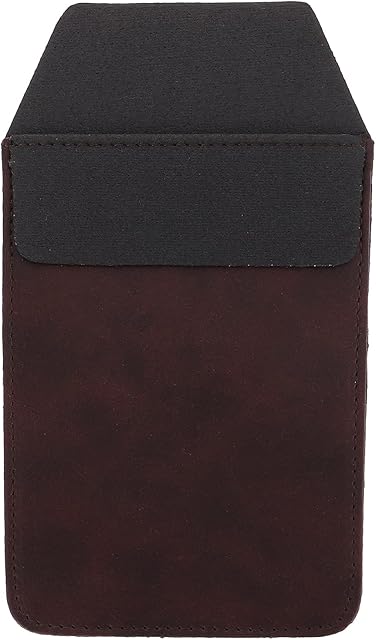 STOBOK Pocket Protector, Leather Pen Pouch Holder Organizer, Pen Holder Pouch for Shirts Lab Coats Pants Pen Sleeve, Holds Pens Pointers Pencils Ruler Tools Business Men Pen Pouch Claret