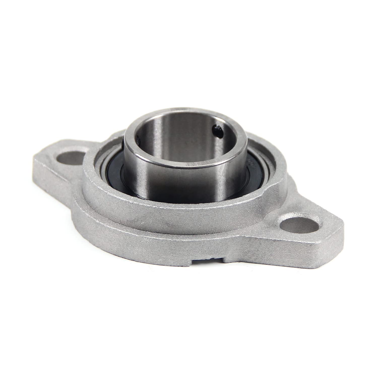 Othmro Pillow Block Bearings,KFL007 Flanged Pillow Block Bearing 35mm/1.38in Bore Diameter Self-Alignment Bearing Zinc Alloy Chrome Steel Mounted Pillow Block Bearings with Set Screw Lock Silver