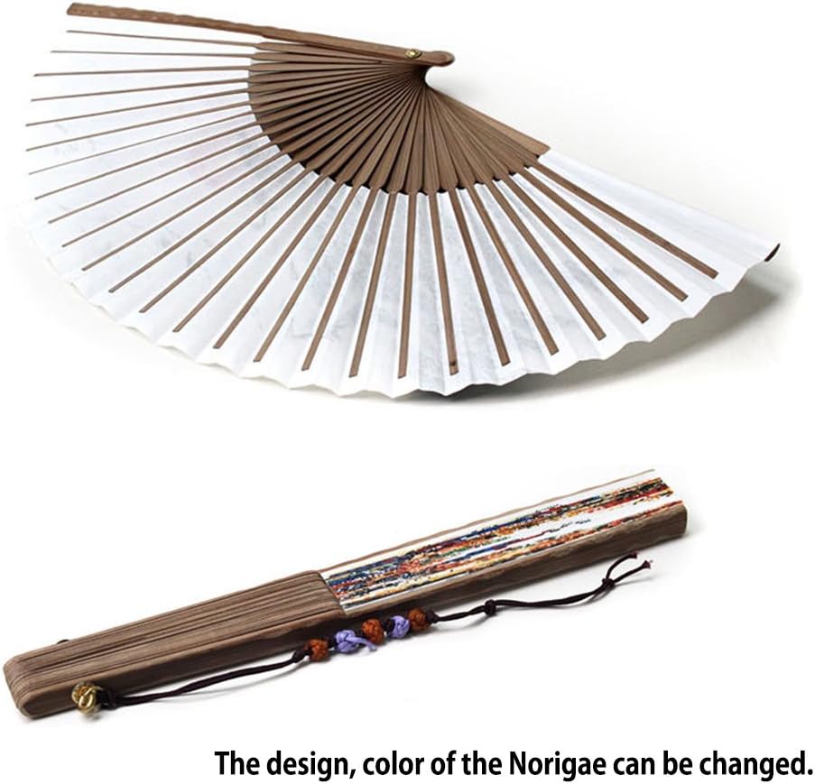 Korean Traditional Bamboo Hanji Hand Fan with Norigae Large Folding Gift Swing (A. 1-Basic)