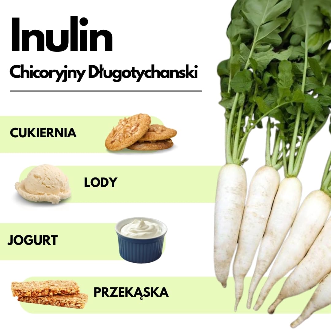 SaporePuro INULINA w proszku - 500 gr - DŁUGI ŁAŃCUCH - Prebiotyczny błonnik roślinny z korzeni cykorii