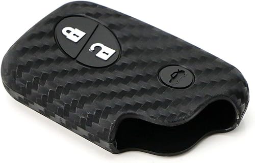 Miniatura 7 de Xotic Tech - Funda de silicona suave con patrón de fibra de carbono, compatible con Lexus IS IS-F ES GS LS CT LX GX RX 3 botones llave inteligente