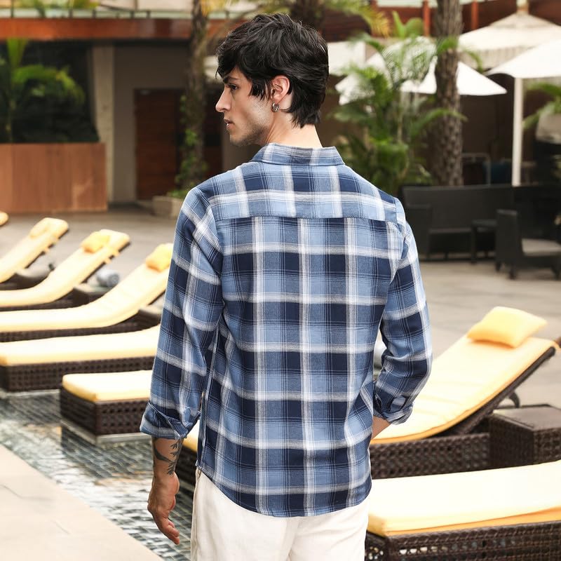 Image of CAHOOT Men's Bisque Shirt Casual Wear | Spread Collar | Long Sleeve | Button Closure | Shirt Crafted with Comfort Fit for Everyday Wear