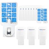 Blue Light Bug Catcher Indoor Plug in, Gnat Traps for House, Indoor Fly Trap for Fruit Fly, Moth and Mosquito, Flying Insect Catcher, 4 Device+8 Refills