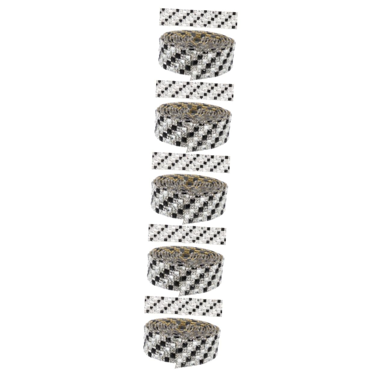 Ruban strass auto-adhésif pour bricolage et décoration de vêtements, 5 rouleaux scintillants