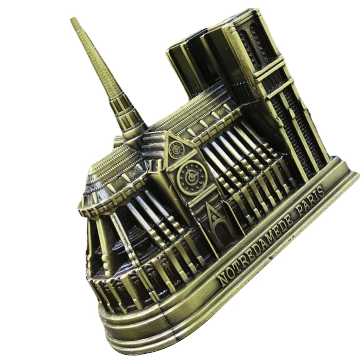 Catedral de Notre Dame adorno de mesa retro de aleación metálica para hogar