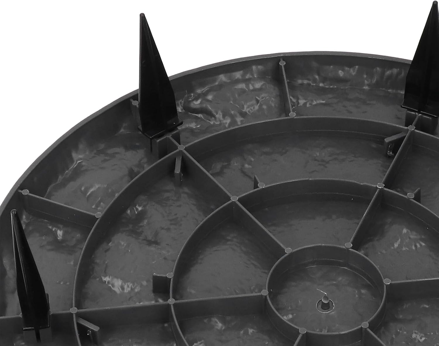 Qiilu Deco Ive Stepping Stones with Ground Stakes for Lawn Garden Pathway - Outdoor Step Stones for Walkway - Stepping Stones (Grey)