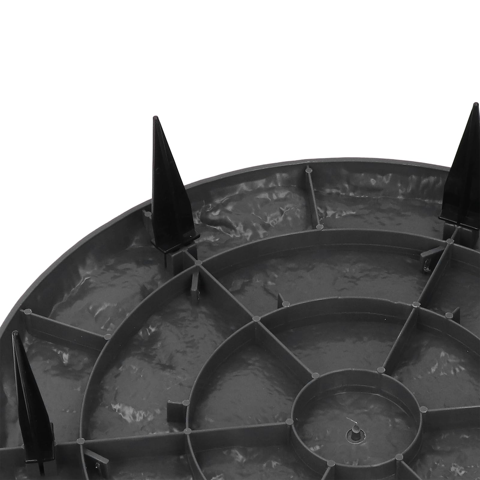 Generic Pietre Miliari Rotonde Decorative in Resina di Polipropilene per Esterni per Vialetti da Giardino, Confezione da 4 Pietre Miliari con Picchetti da Terra per Prato, Diametro 15,71 Pollici