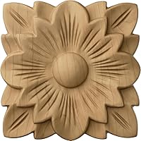 Vista 10 de Ekena Millwork ROS03X03SPAL Roseta cuadrada primaveral, 3 1/2"W x 3 1/2"H x 1/2"P, aliso