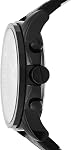 A|X ARMANI EXCHANGE Chronograph Acier inoxydable noir & Montre bracelet en cuir noir (Modèle: A.X2098) pour homme