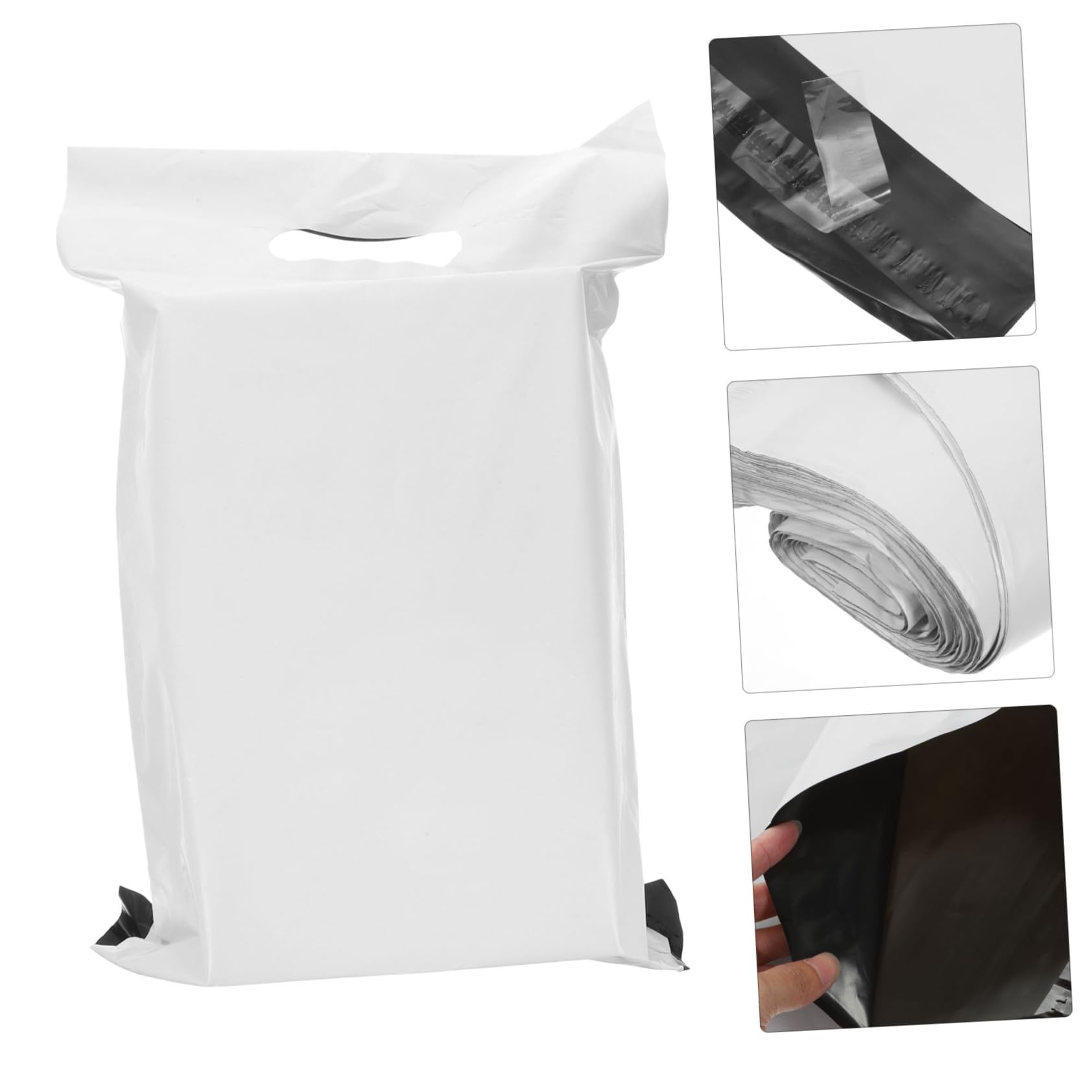 iplusmile 100pezzi Buste Per Spedizioni Aziendali in Pe Buste Per Spedizioni Di Abbigliamento Maniglie Materiali Per Spedizione Bordi Antideflagranti e Sigillatura Taglio Caldo Rinforzata