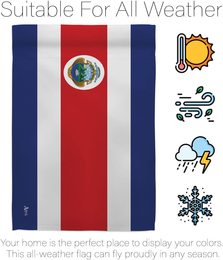Copa America 2024 Costa Rica Flag Eagle Pole Kit Bandera para Costa Rican Decor Stand Set FIFA Sports Fan Gifts World Cup 2026 Wall Tapestry Football Soccor League Patriotic Decorations Made in USA