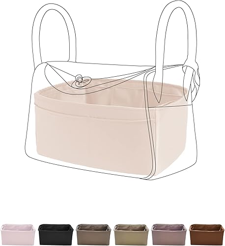 DGAZ Organizador de bolso, bolso sedoso y organizador de bolso, bolsa en bolsa, se adapta a bolsas Lindy 19263034 (Craie, LD30)