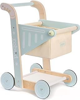 ROBUD Wooden Baby Walker for Girls Boys, Wooden Shopping Cart for Kids Toddlers, Learning Walker Toys for 10 Months 1 Year Old