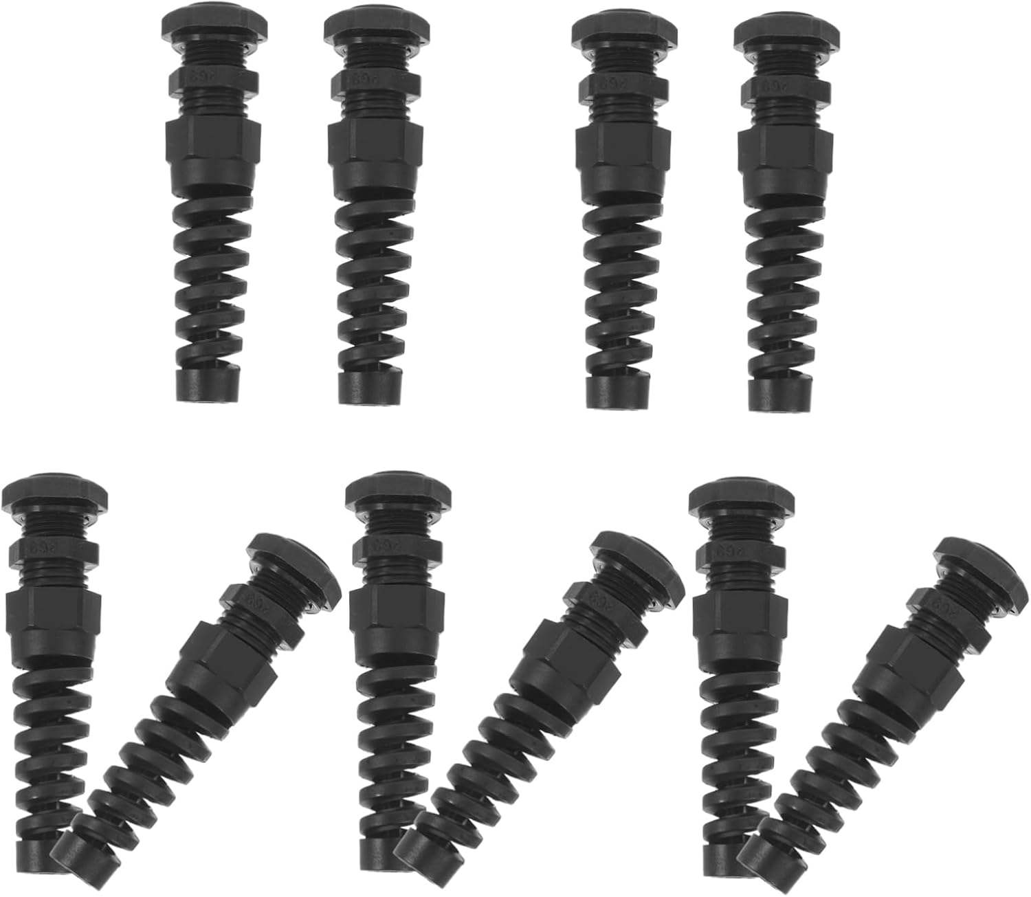 10pcs Adjustable Cable Connectors Kit Nylon Cable Gland Strain Relief Joints for Control Panel Junction Box