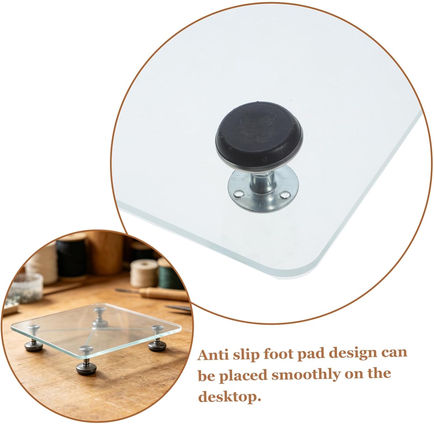 YARNOW Adjustable Acrylic Leveling Platform for Epoxy Resin Table with Stable Balanced Tabletop, White Resin Pouring Board for Offices and Study Use