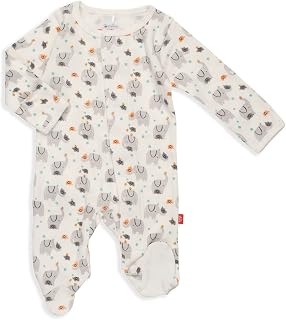 Magnetic Me 100% Organic Cotton Magnetic Baby Footie Pajamas | Super Soft Cotton Fabric