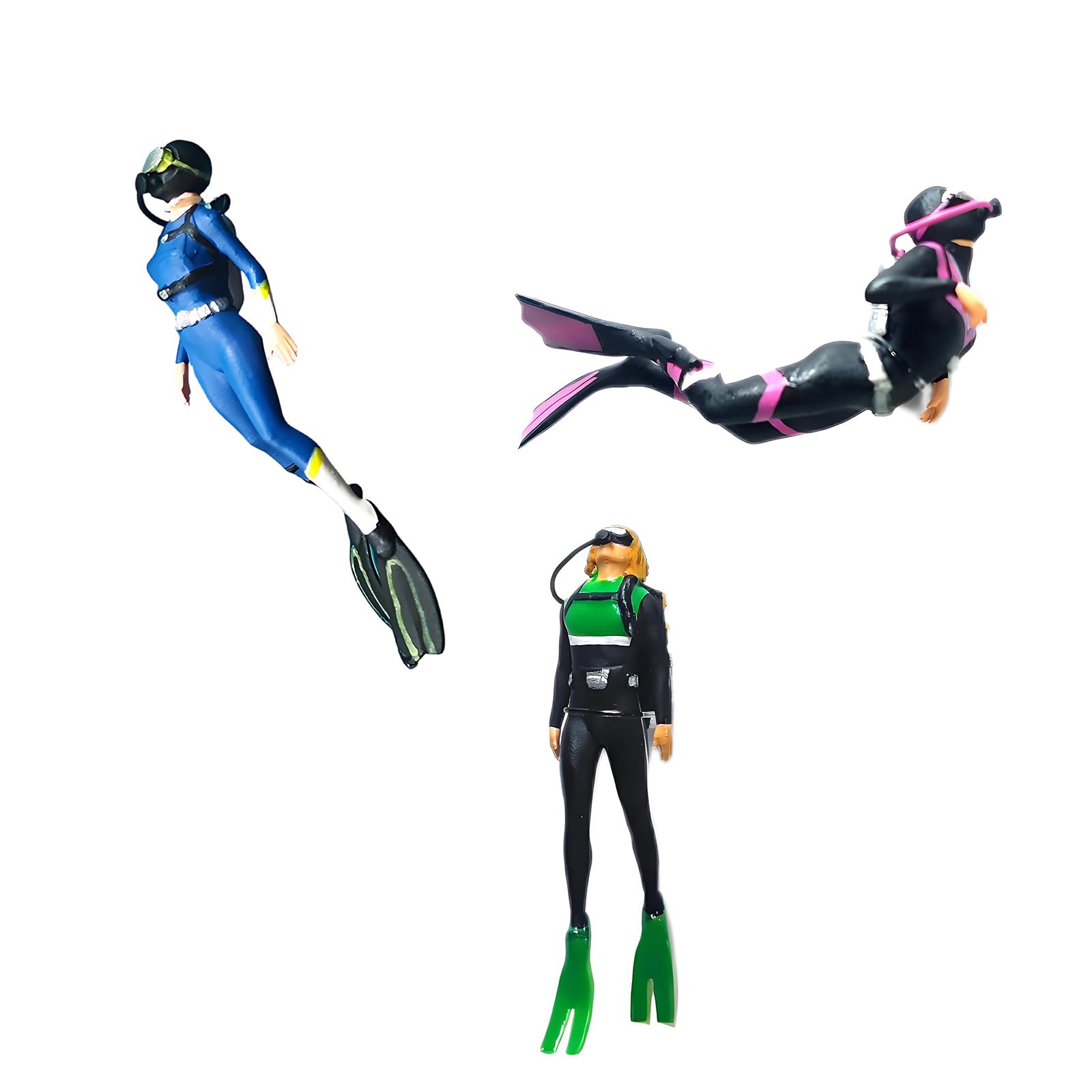 Msioytog Tiny Underwater Diver Figurine 1: 64 Resin Model for Collectors and Decoration Dioramas Layout Ornament